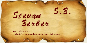 Stevan Berber vizit kartica